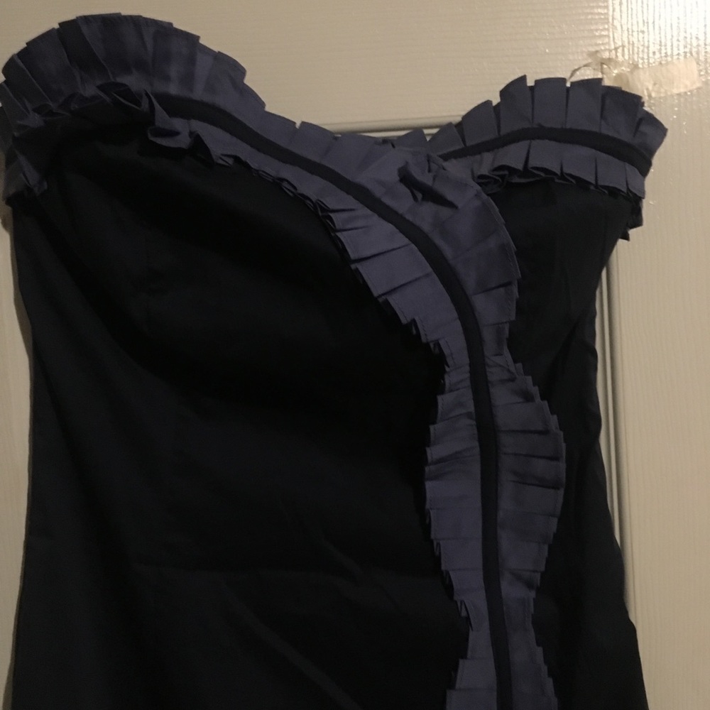 Navy blue with light blue trim mini dress